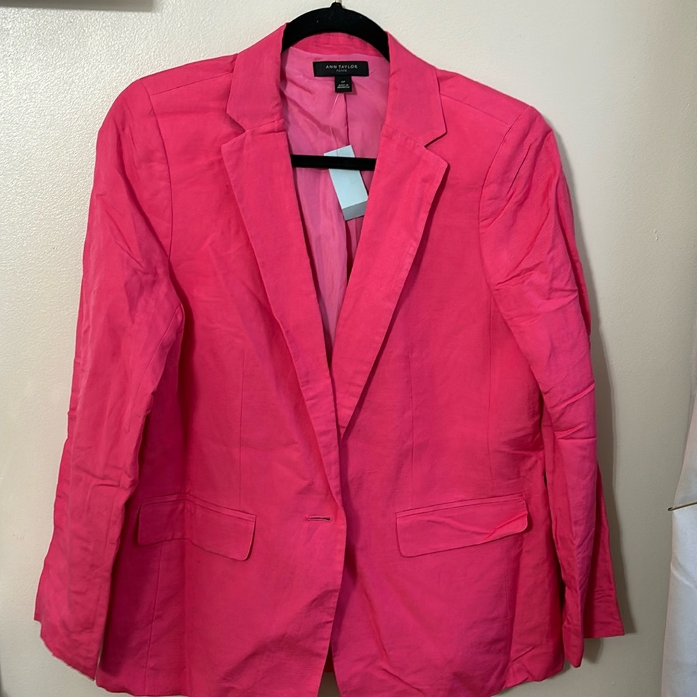 Ann Taylor linen Blazer 12p